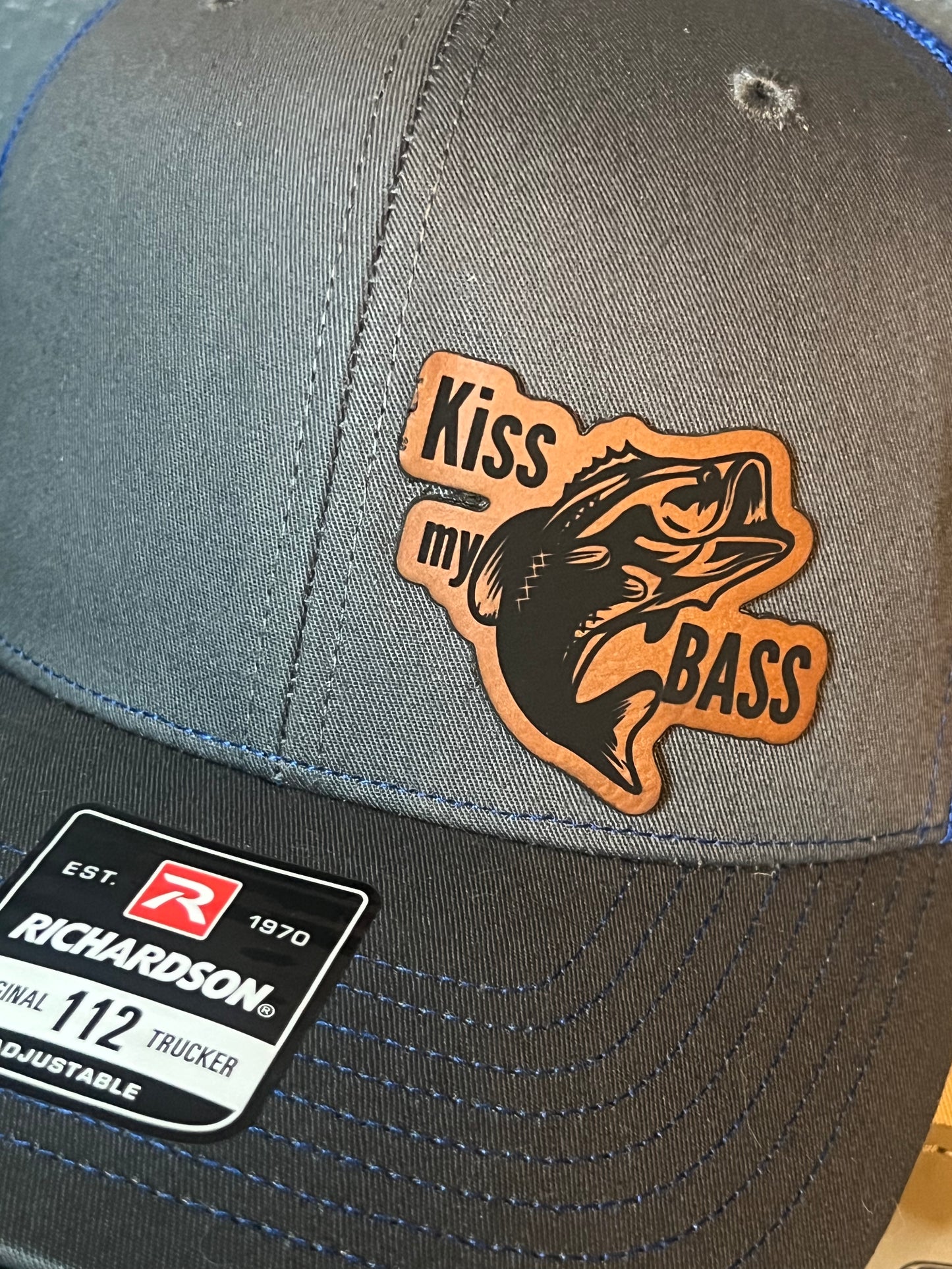 Fishing hat, Richardson 112 Custom, your Logo hat, custom leather
