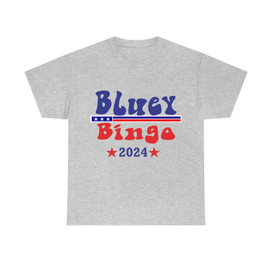 Bluey for president tee shirt, funny political shirt, political satire, adult humor, blue heeler shirt, Bingo shirt