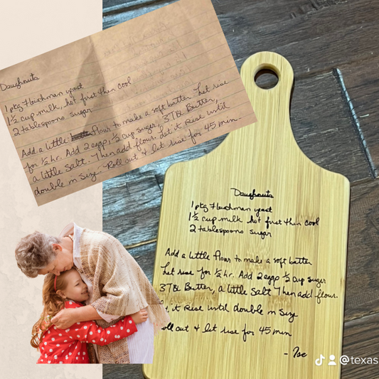 Handwriting Recipe cutting board, custom recipe cutting board, personalized cutting board recipe, recipe cutting board, heirloom board