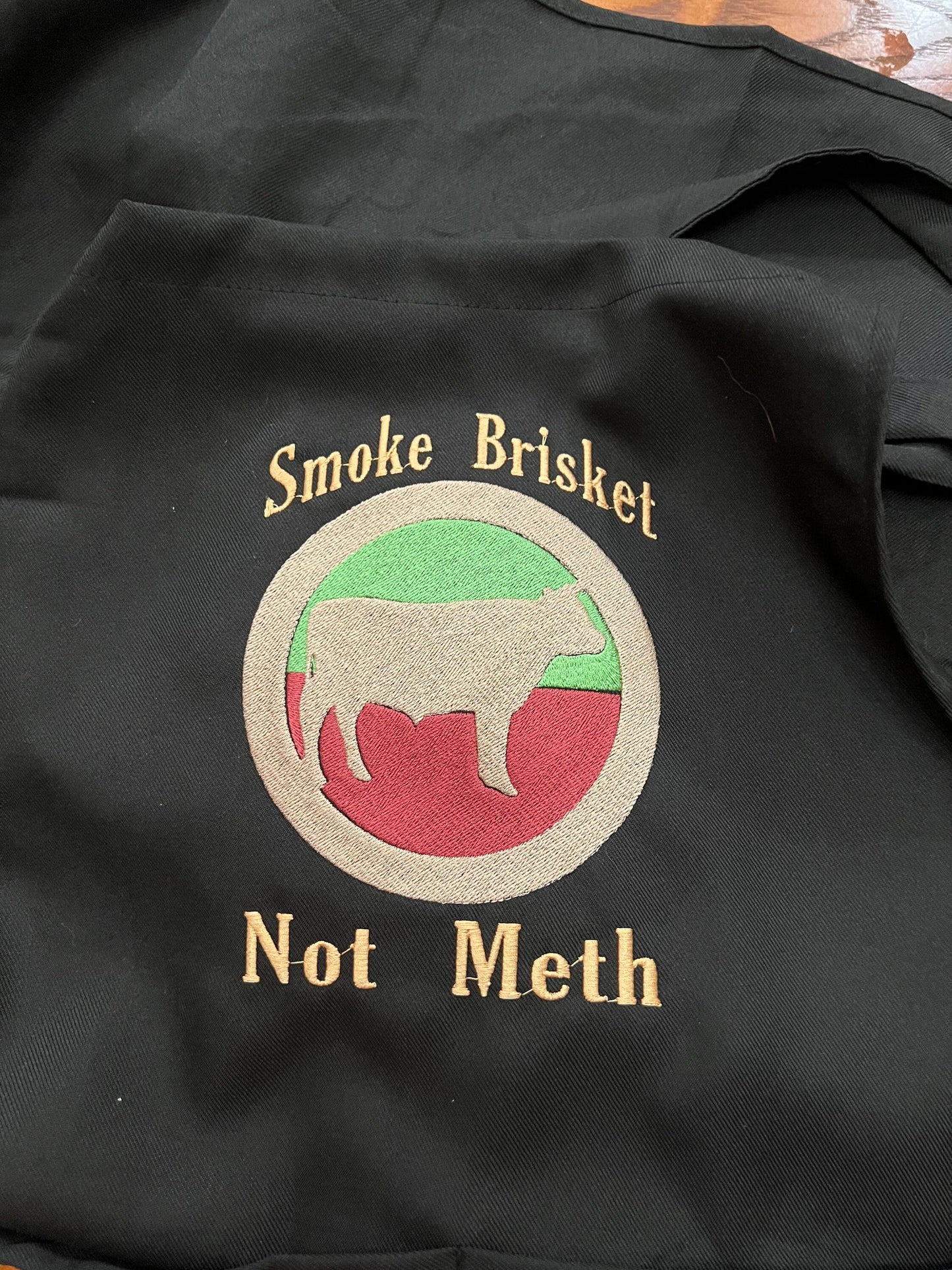 Grilling Apron, smoke brisket not meth, great bbq gift