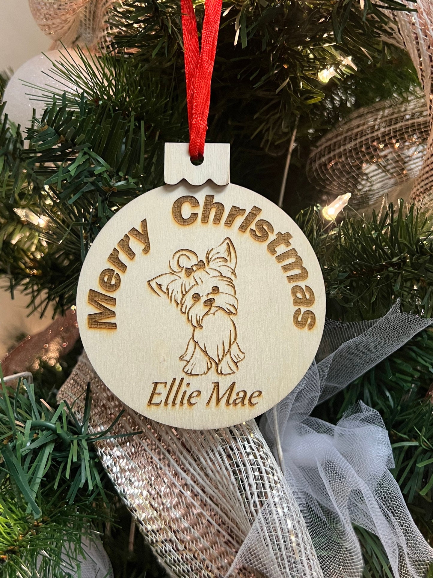 Christmas tree ornament, picture and name, Pet ornament, personalized pet, ornament, dog, cat, horse, rabbit Christmas
